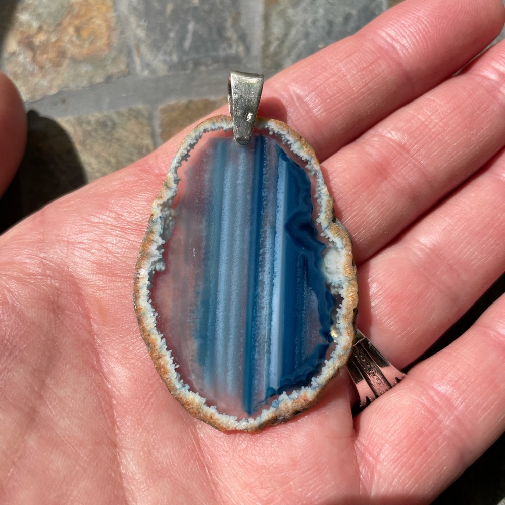 Agate Sterling Silver Pendant - Picture 9 of 10